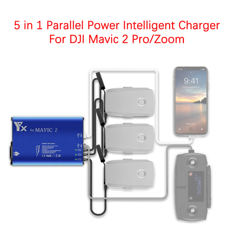 Drone Battery Charger - For DJI Mavic 2 Pro/Zoom Drone