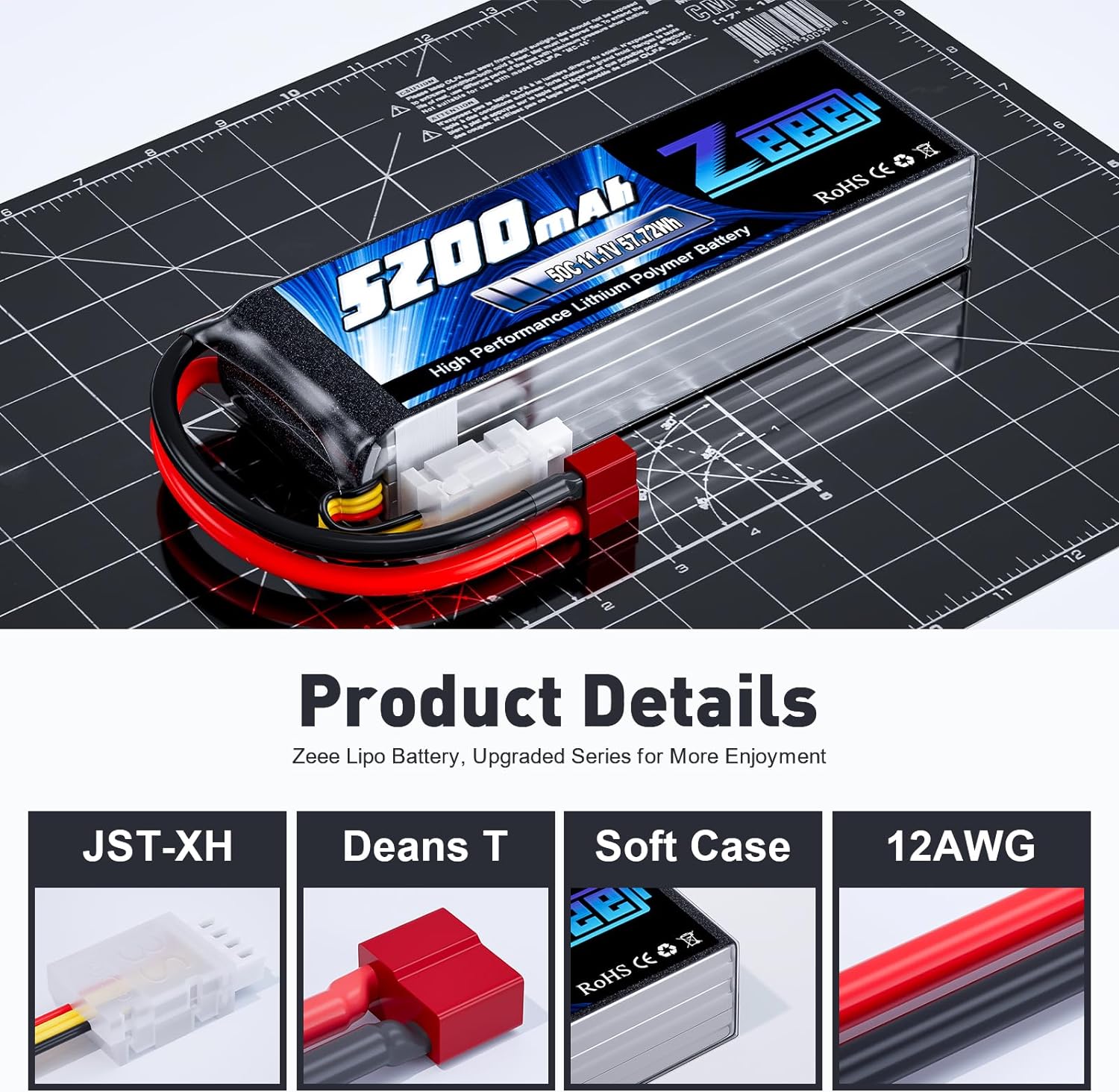 1/2units Zeee 11.1V 50C 5200mA - Drone Joystick Cover 评论和价格
